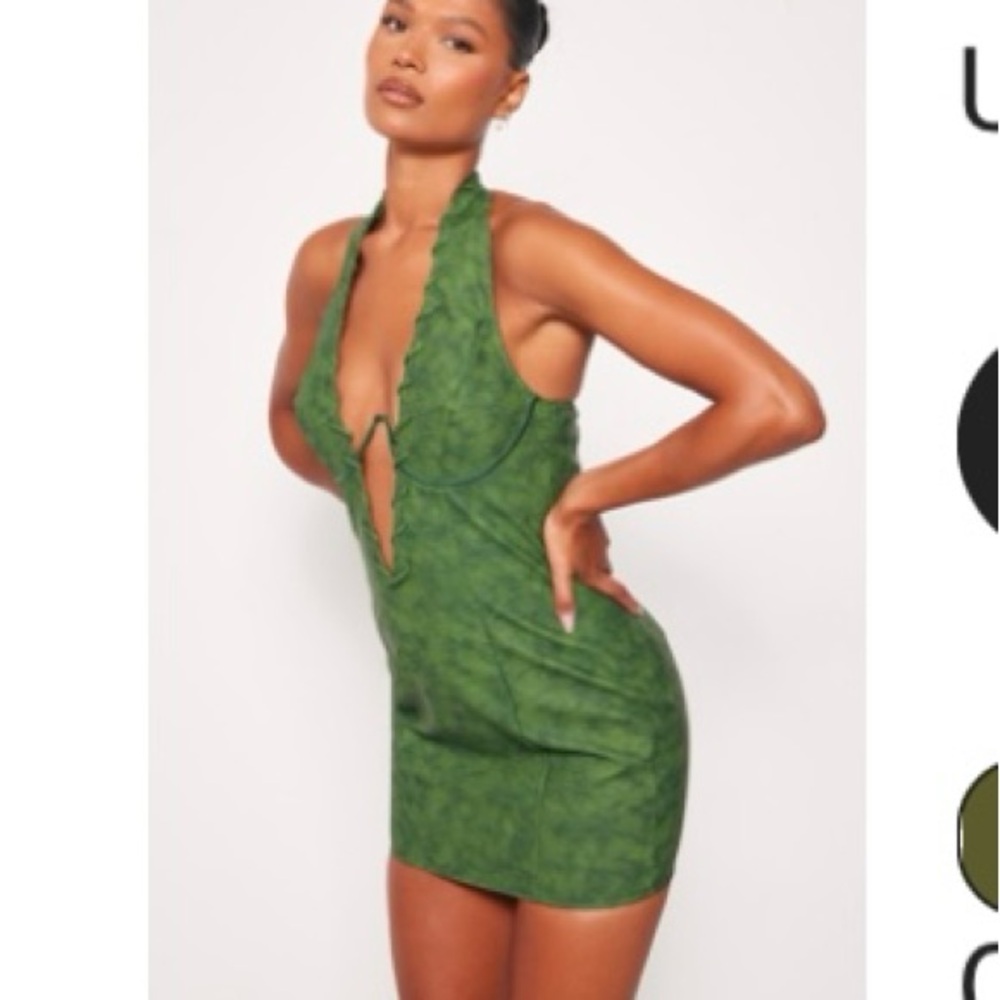 Green Halterneck Bodycon Dress
